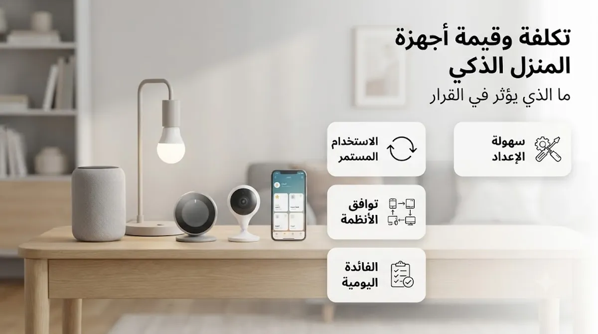 أجهزة منزل ذكي مرتبة لمقارنة عوامل التكلفة والقيمة