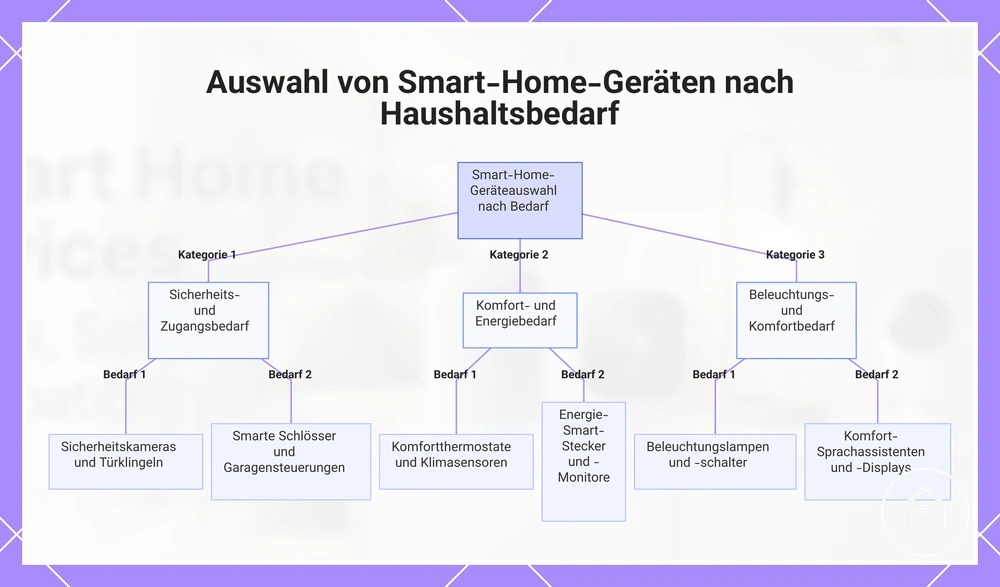 Auswahl von Smart-Home-Geräten nach Haushaltsbedarf
