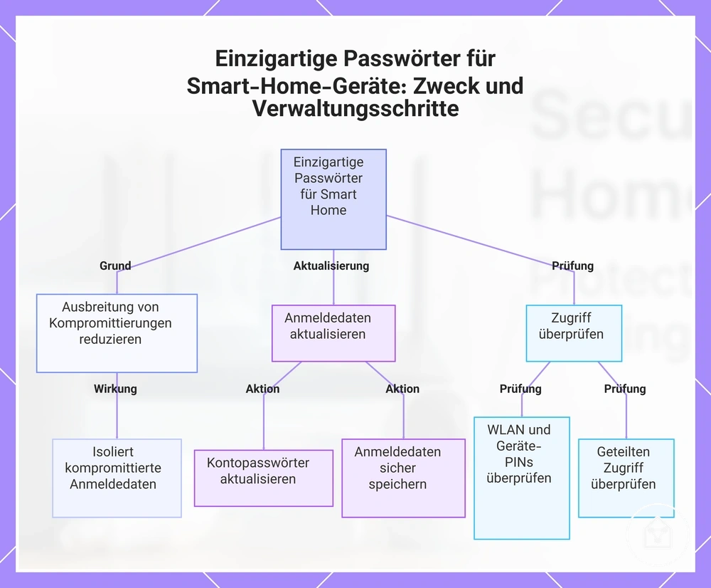 Einzigartige Passwörter für Smart-Home-Geräte: Zweck und Verwaltungsschritte