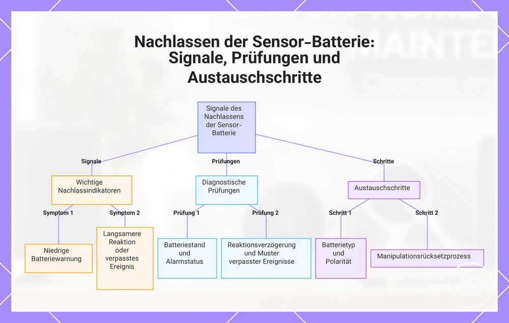Nachlassen der Sensor-Batterie: Signale, Prüfungen und Austauschschritte
