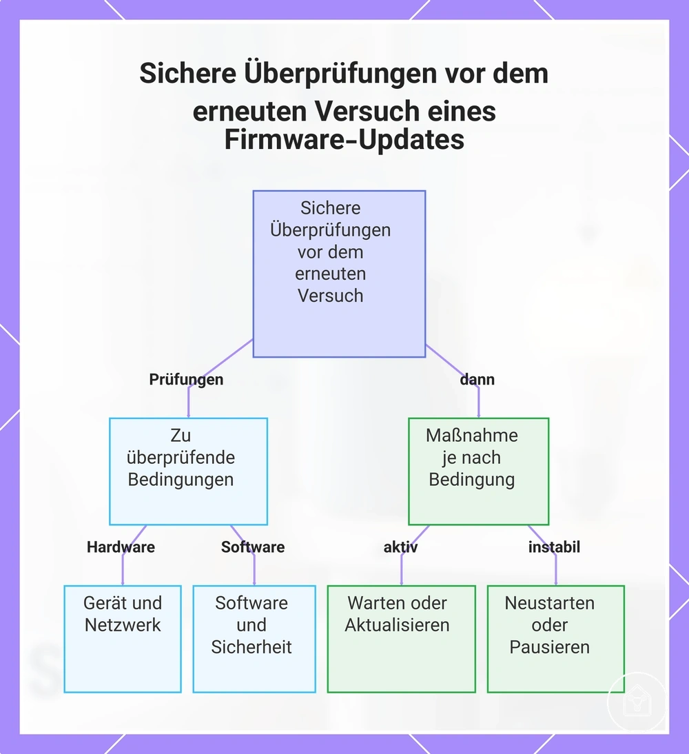 Sichere Überprüfungen vor dem erneuten Versuch eines Firmware-Updates
