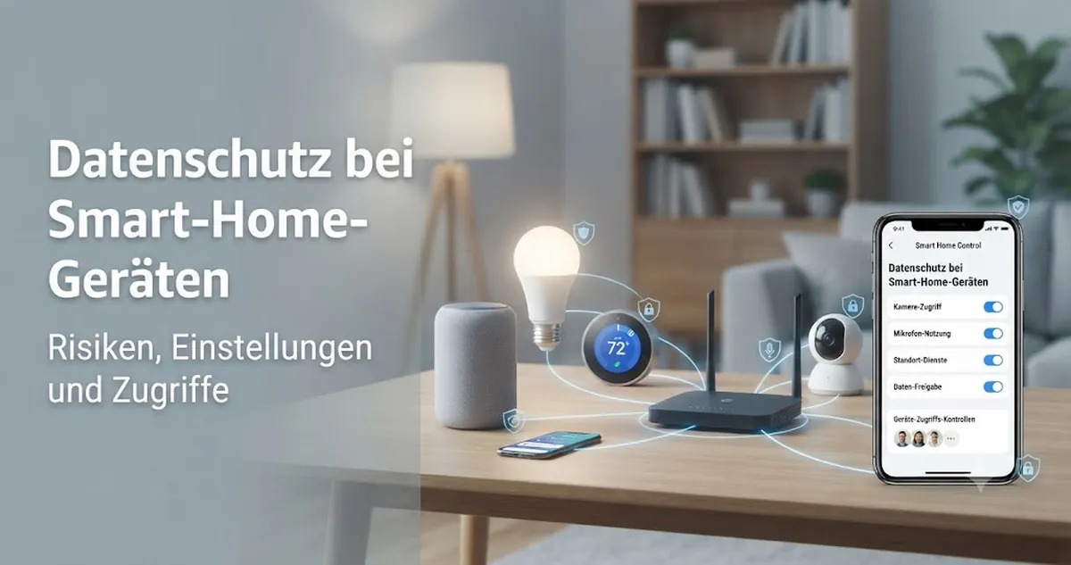 Datenschutzeinstellungen von Smart-Home-Geräten in einer Steuerungs-App mit verbundenen Geräten