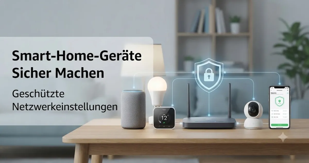 Smart-Home-Geräte mit geschützten Netzwerkeinstellungen verbunden