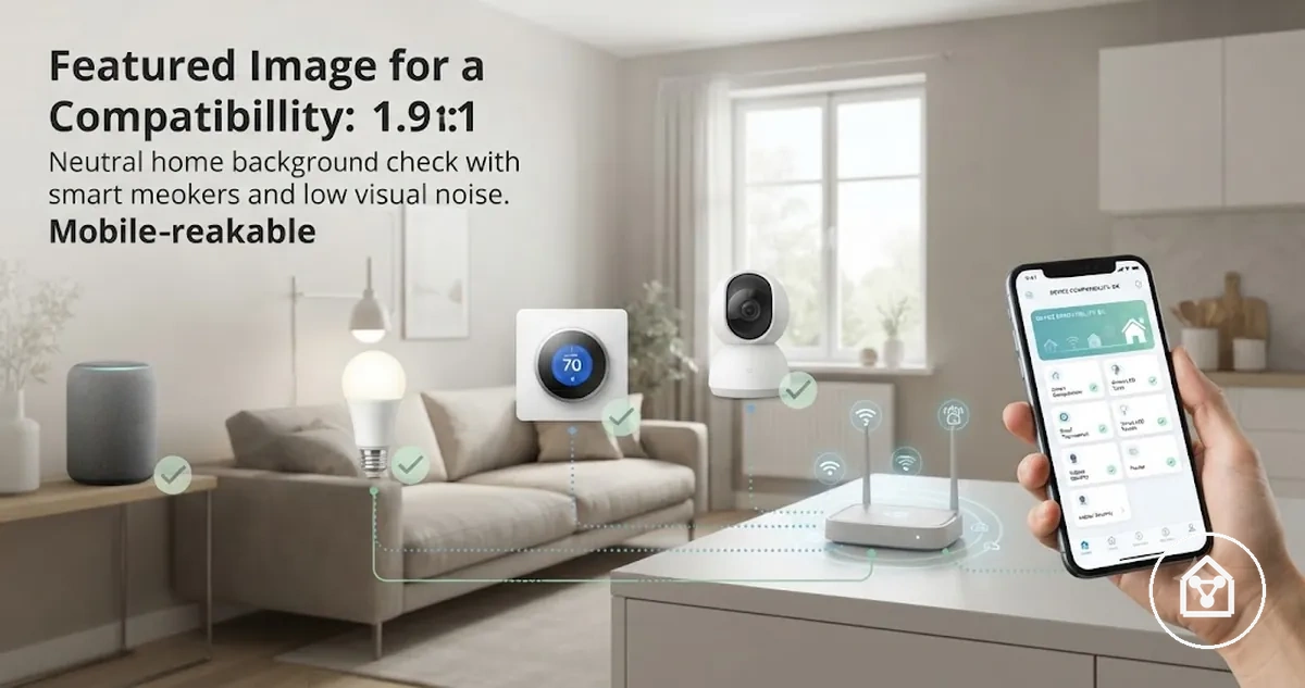 Smart home devices checked for compatibility with a home network and control app