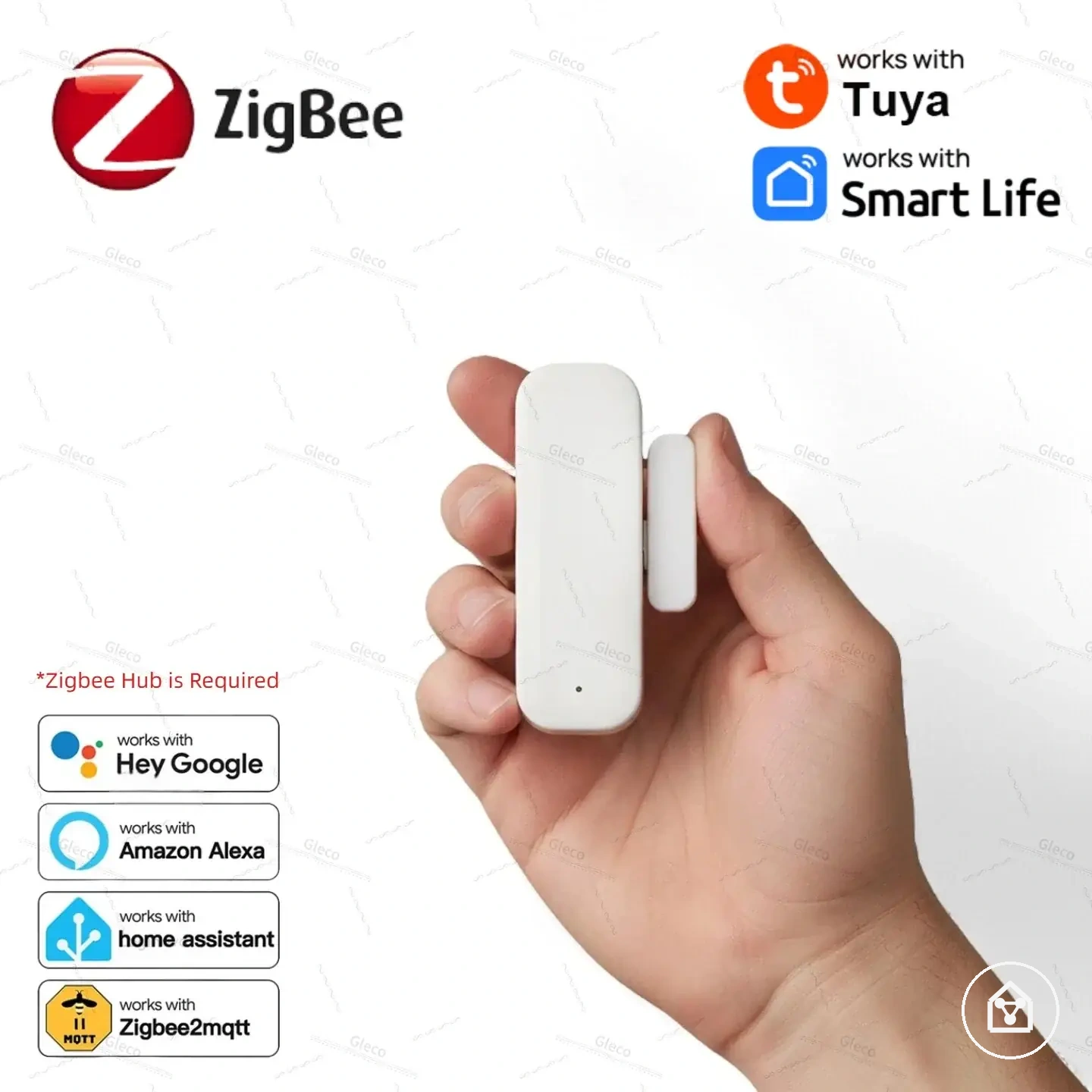 Zigbee magnetic door and window alarm sensor for smart home security