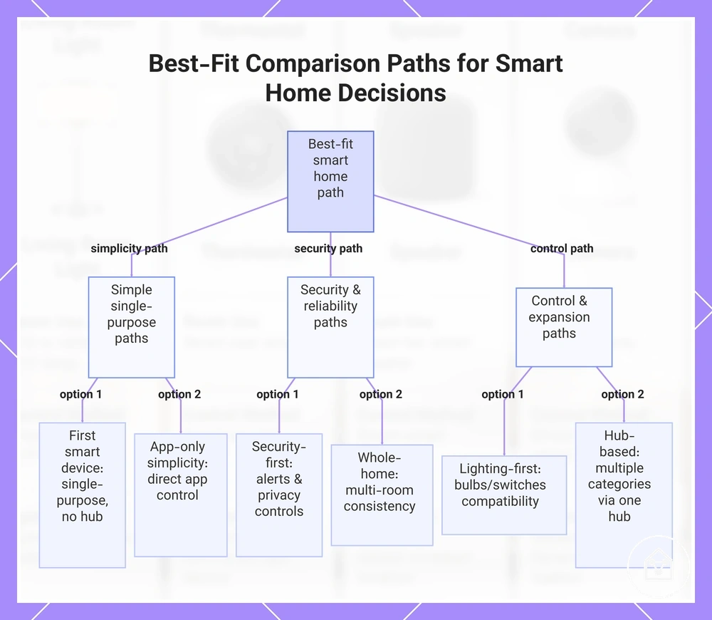 Best-Fit Comparison Paths for Smart Home Decisions