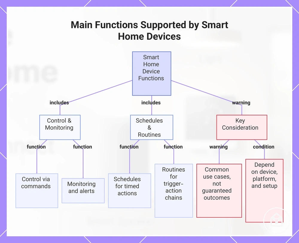 Main Functions Supported by Smart Home Devices
