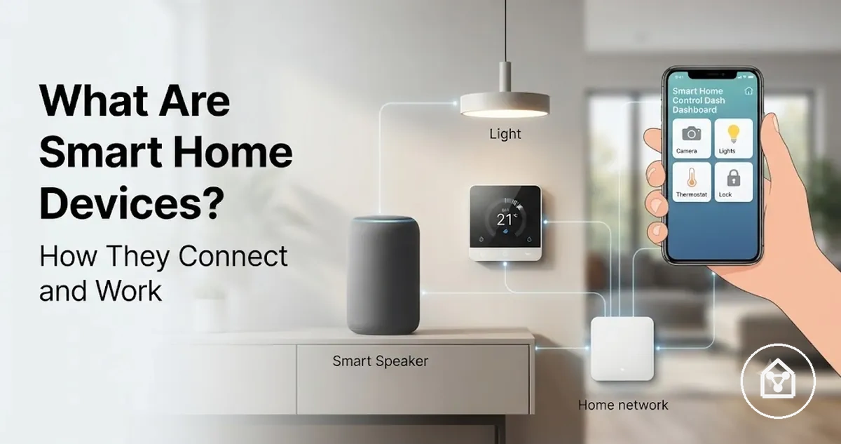 Basic smart home devices connected through an app and home network