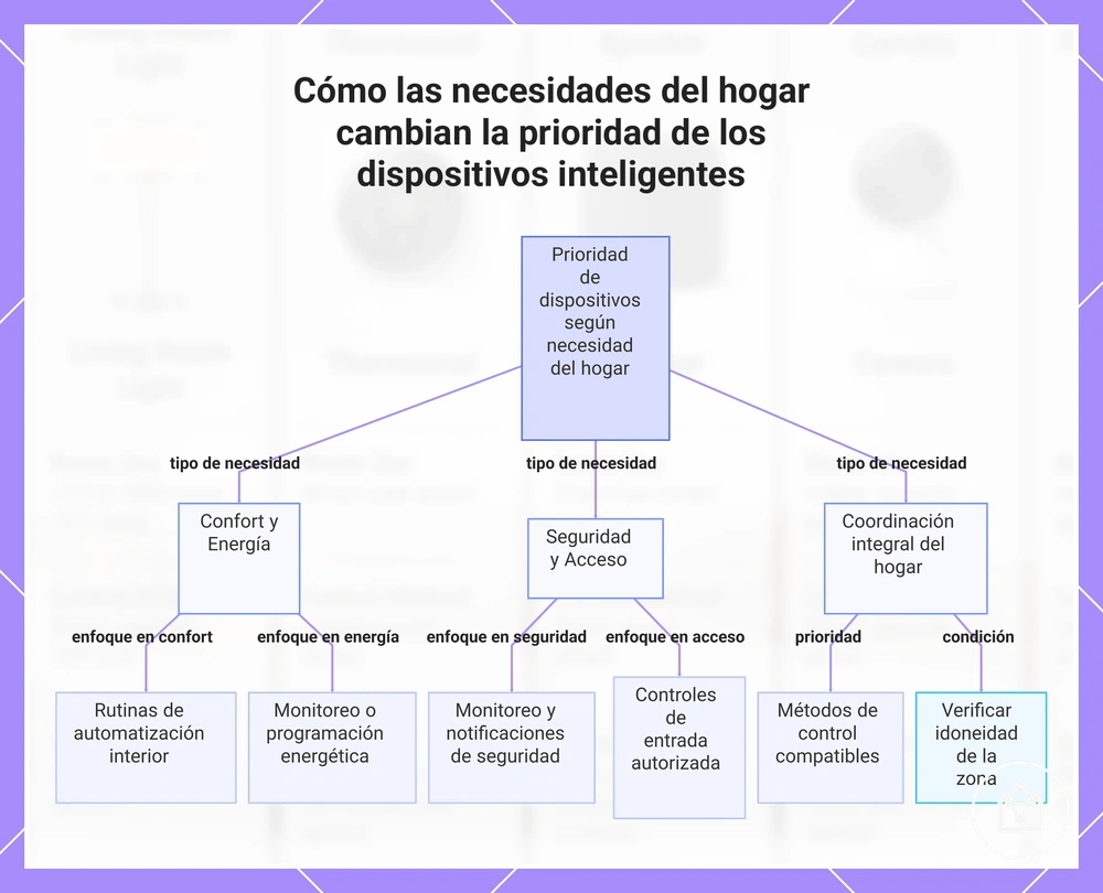 Cómo las necesidades del hogar cambian la prioridad de los dispositivos inteligentes