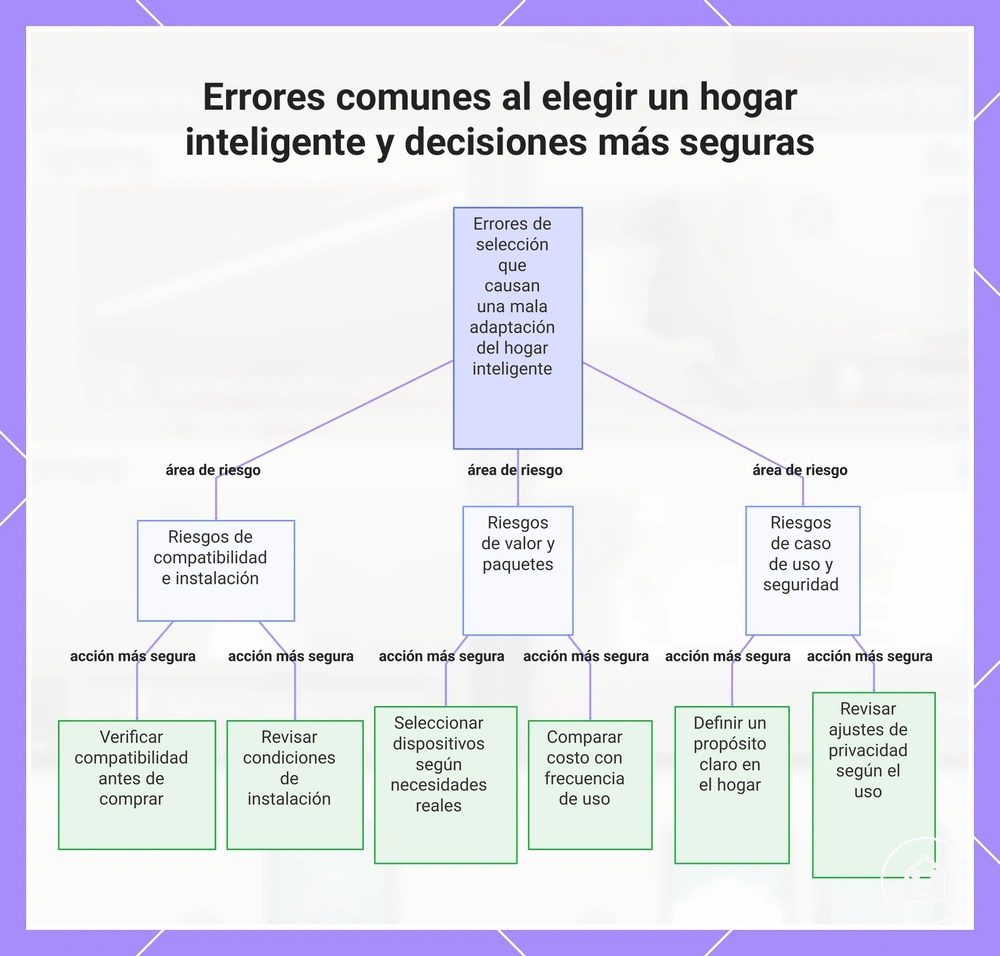 Errores comunes al elegir un hogar inteligente y decisiones más seguras