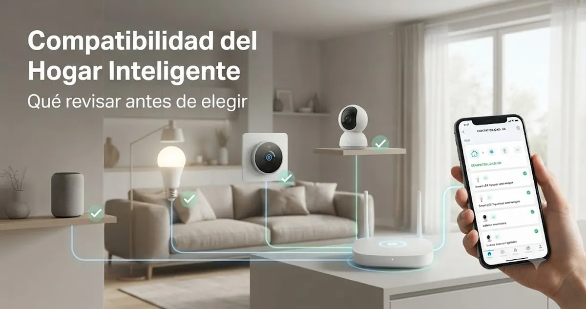 Dispositivos de hogar inteligente revisados por compatibilidad con una red doméstica y una aplicación de control