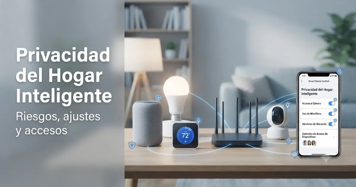 Ajustes de privacidad de dispositivos de hogar inteligente en una aplicación de control