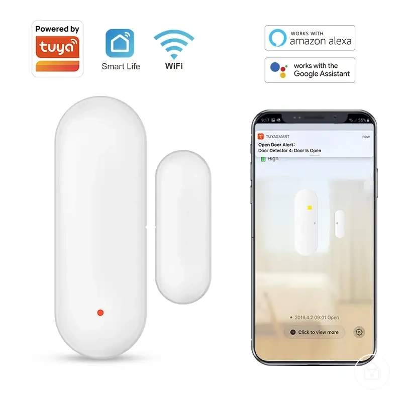 Capteur de porte WiFi avec détection d’ouverture et de fermeture pour notifications maison connectée