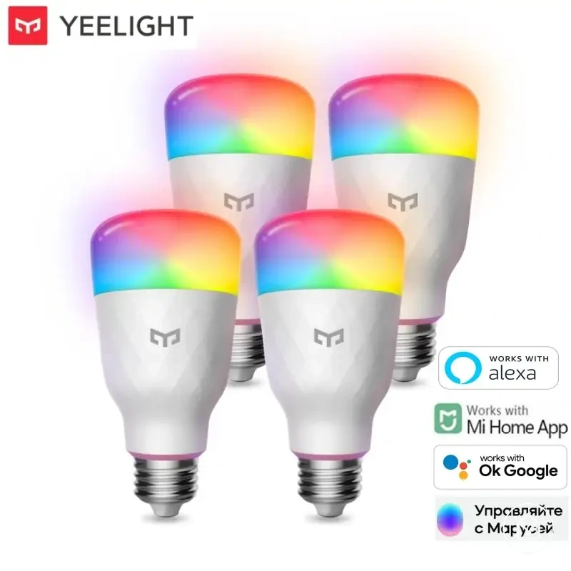 Ampoule LED connectée WiFi avec contrôle de lumière d’ambiance blanche et colorée