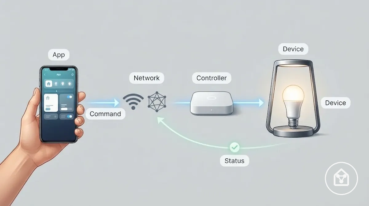 Appareil application reseau chemin controle