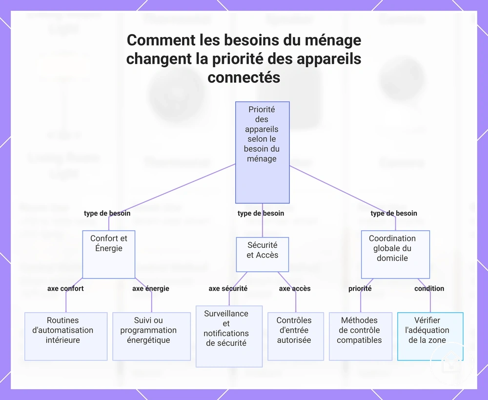 Comment les besoins du ménage changent la priorité des appareils connectés