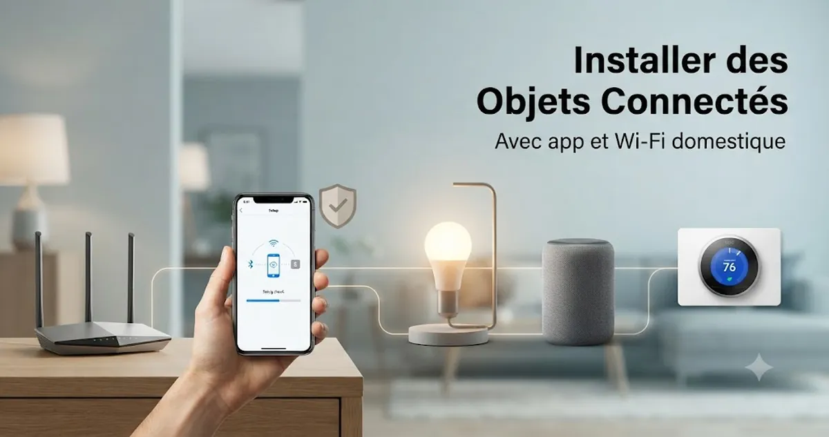 Objets connectés configurés avec une application mobile et le réseau Wi-Fi domestique
