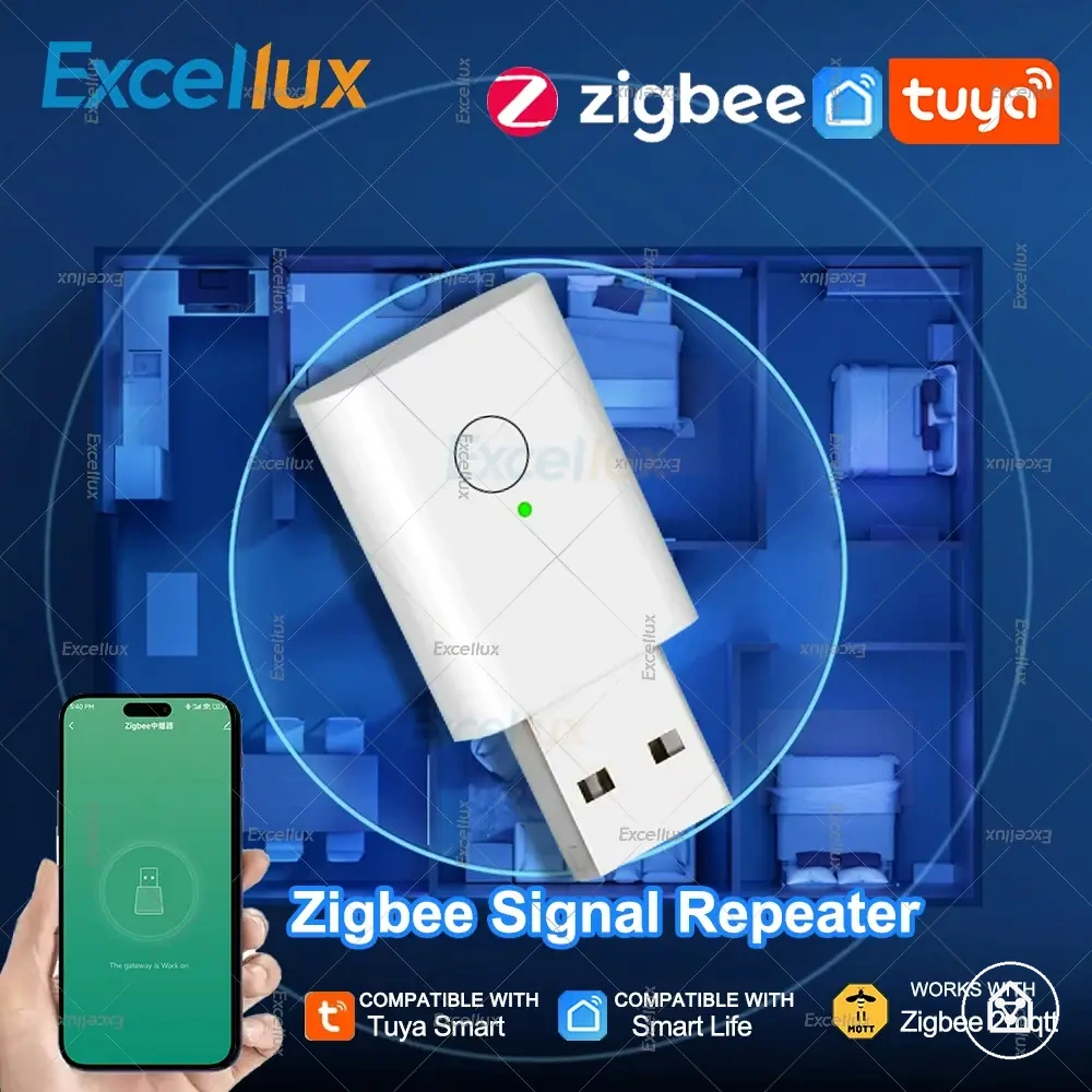 Repetidor USB de sinal Zigbee para ampliar a cobertura do gateway residencial inteligente