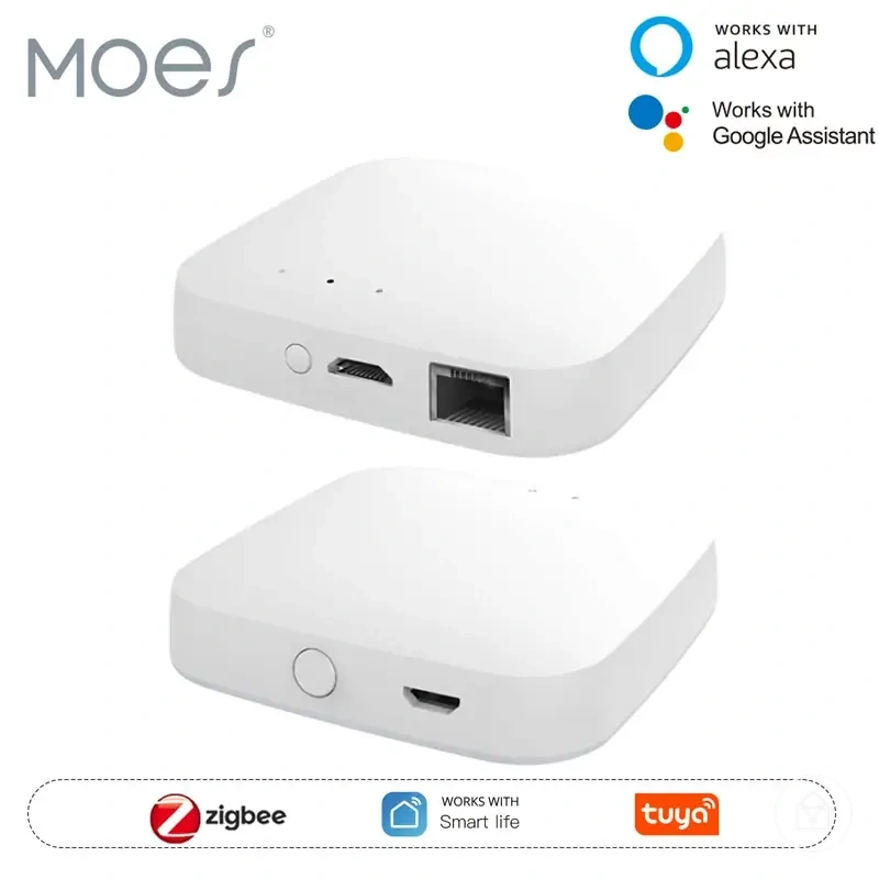 Hub gateway inteligente Zigbee para controle remoto pelo app SmartLife e suporte a assistente de voz