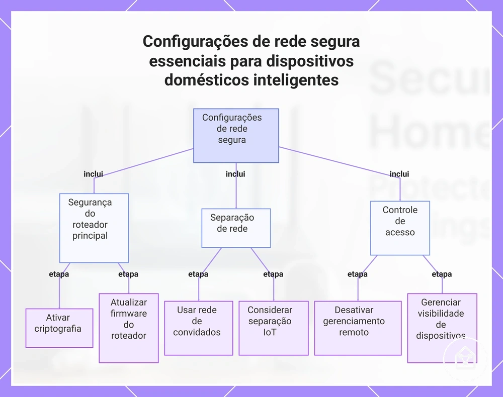 Configurações de rede segura essenciais para dispositivos domésticos inteligentes