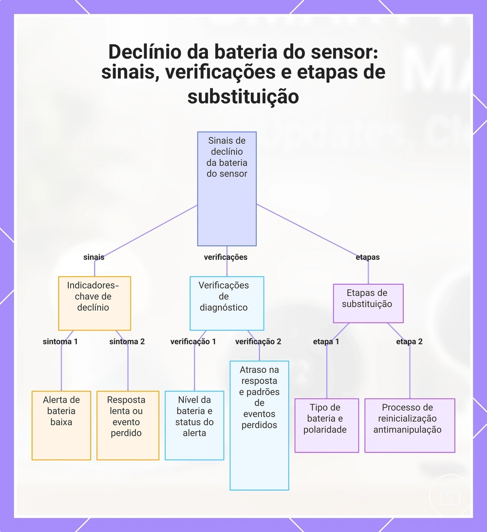Declínio da bateria do sensor: sinais, verificações e etapas de substituição
