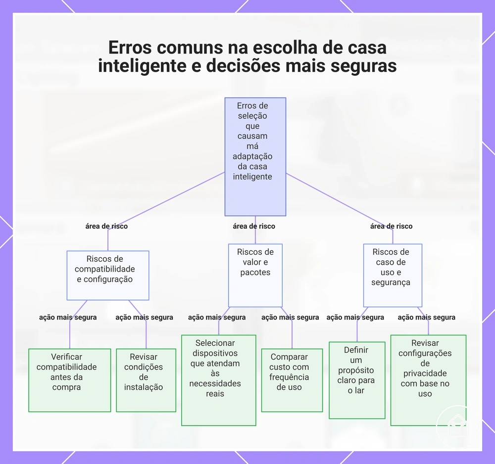 Erros comuns na escolha de casa inteligente e decisões mais seguras