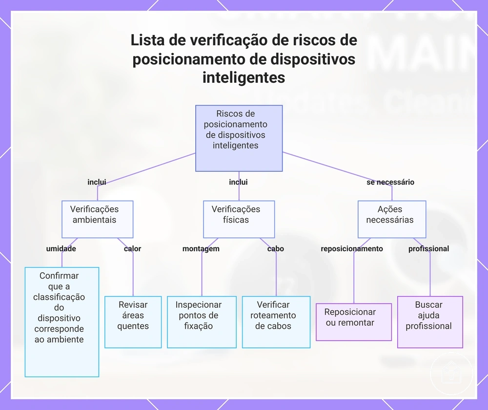 Lista de verificação de riscos de posicionamento de dispositivos inteligentes