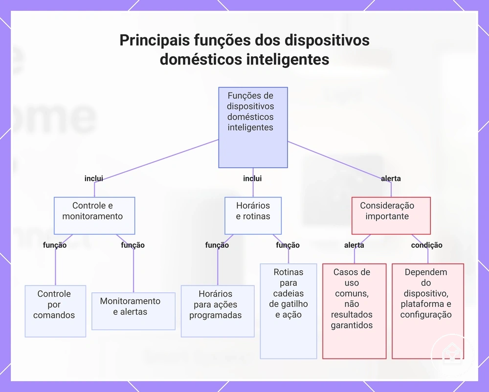 Principais funções dos dispositivos domésticos inteligentes
