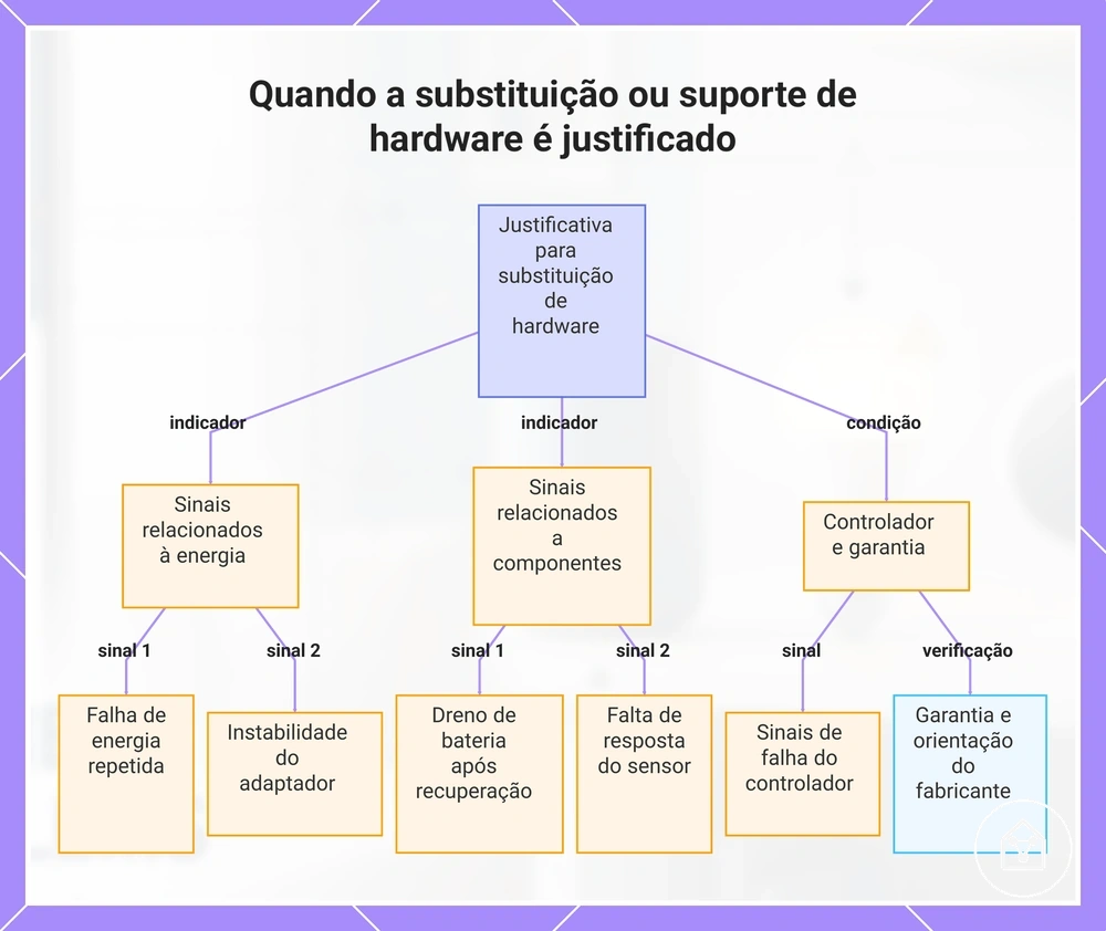 Quando a substituição ou suporte de hardware é justificado