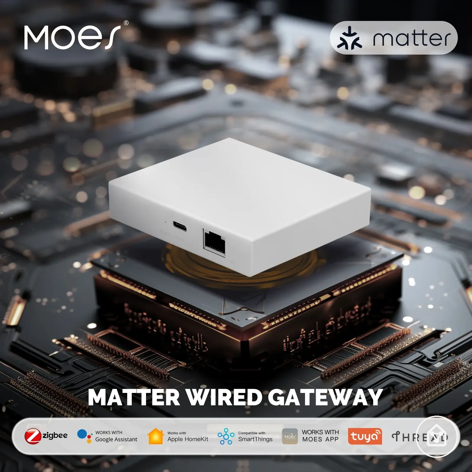Akıllı ev köprüsü ve ses kontrolü desteği için Matter Thread gateway hub