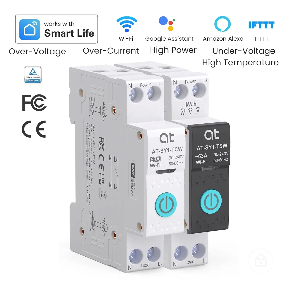 Enerji ölçer ve uzaktan anahtar işlevli WiFi devre kesici