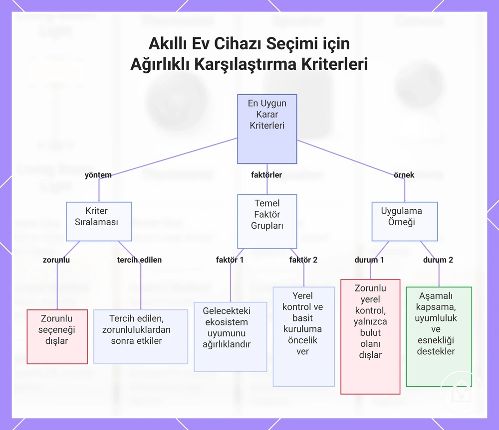 Akıllı Ev Cihazı Seçimi için Ağırlıklı Karşılaştırma Kriterleri