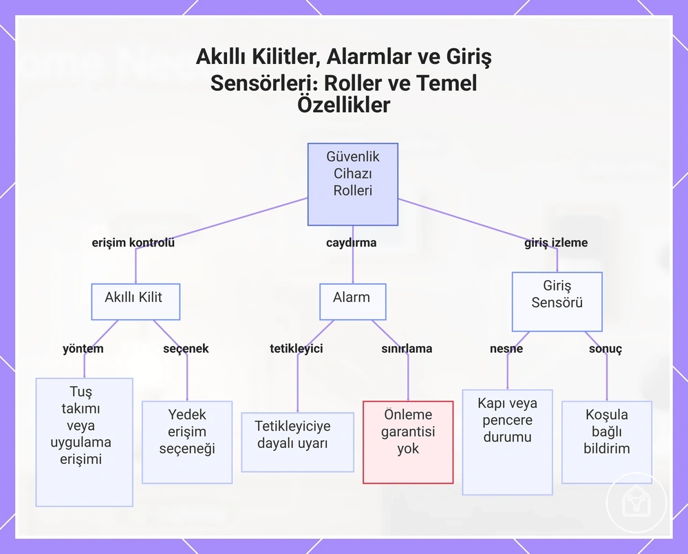 Akıllı Kilitler, Alarmlar ve Giriş Sensörleri: Roller ve Temel Özellikler