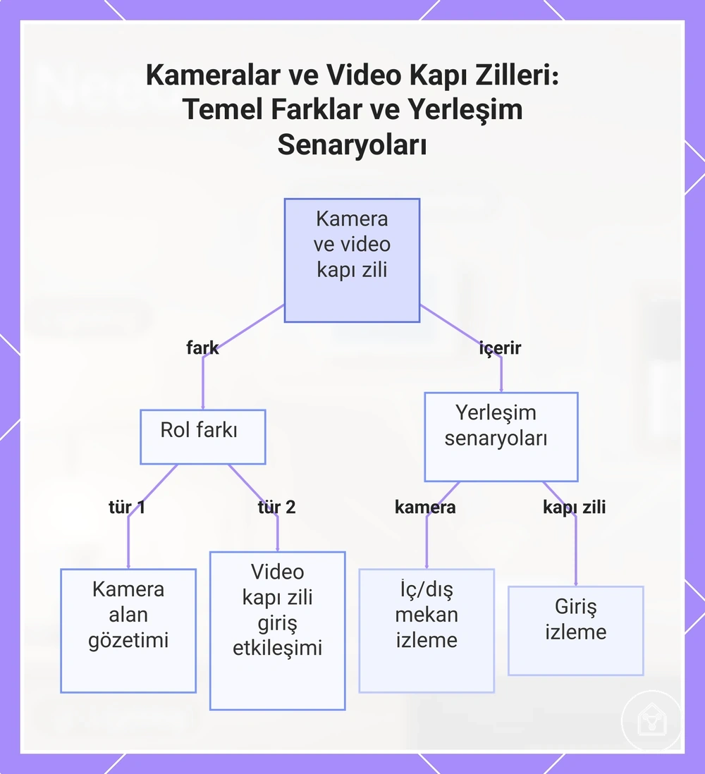 Kameralar ve Video Kapı Zilleri: Temel Farklar ve Yerleşim Senaryoları