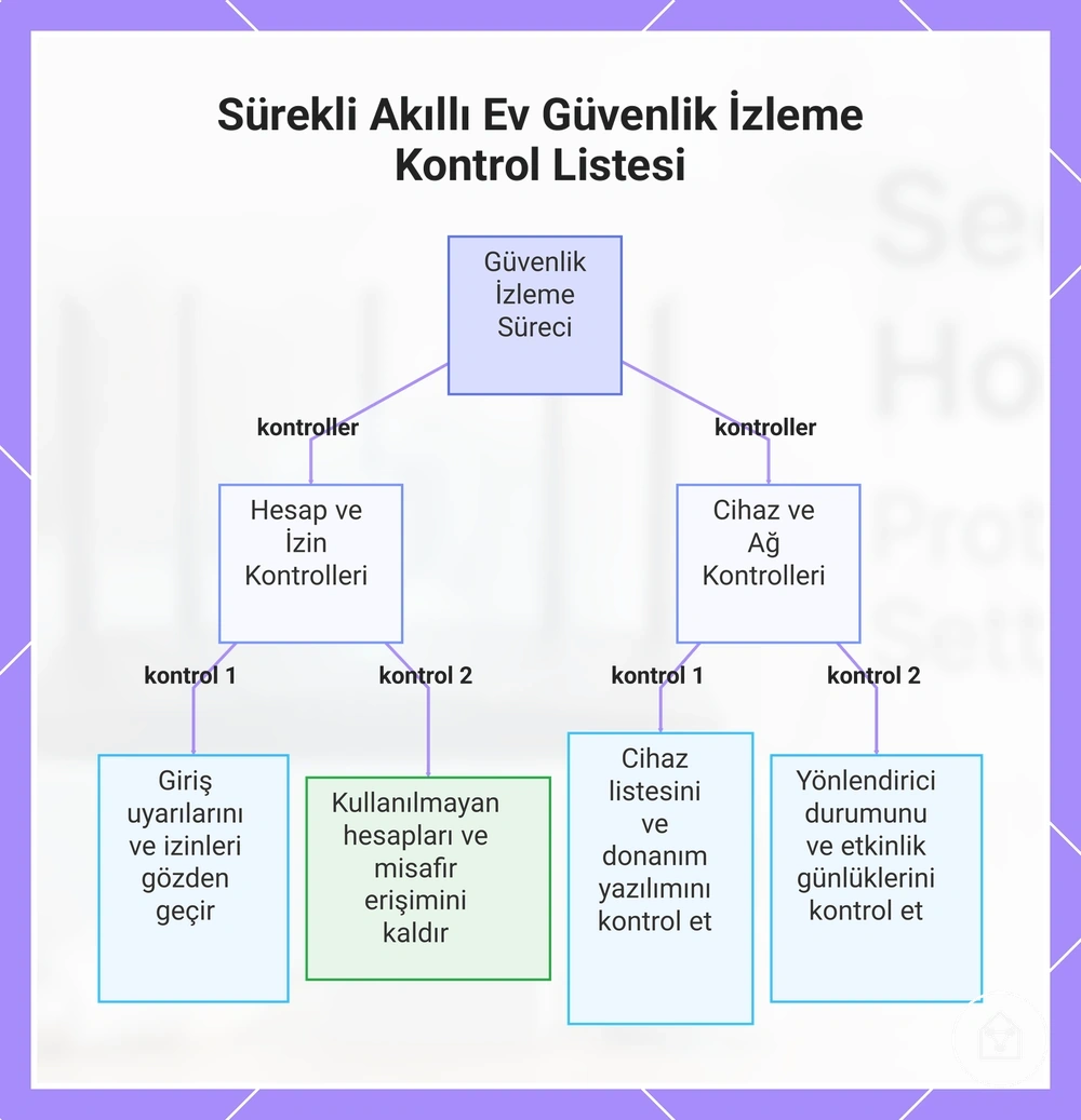 Sürekli Akıllı Ev Güvenlik İzleme Kontrol Listesi