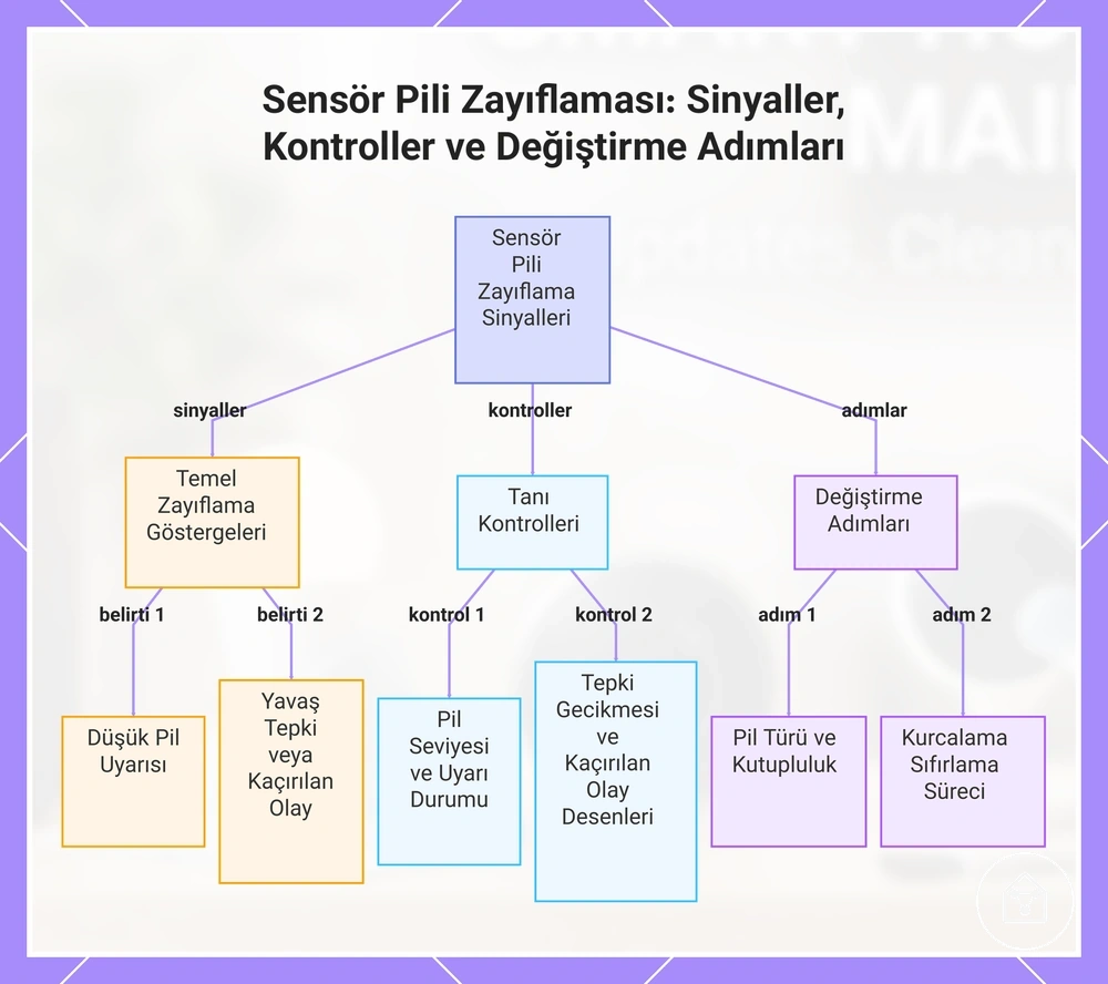 Sensör Pili Zayıflaması: Sinyaller, Kontroller ve Değiştirme Adımları