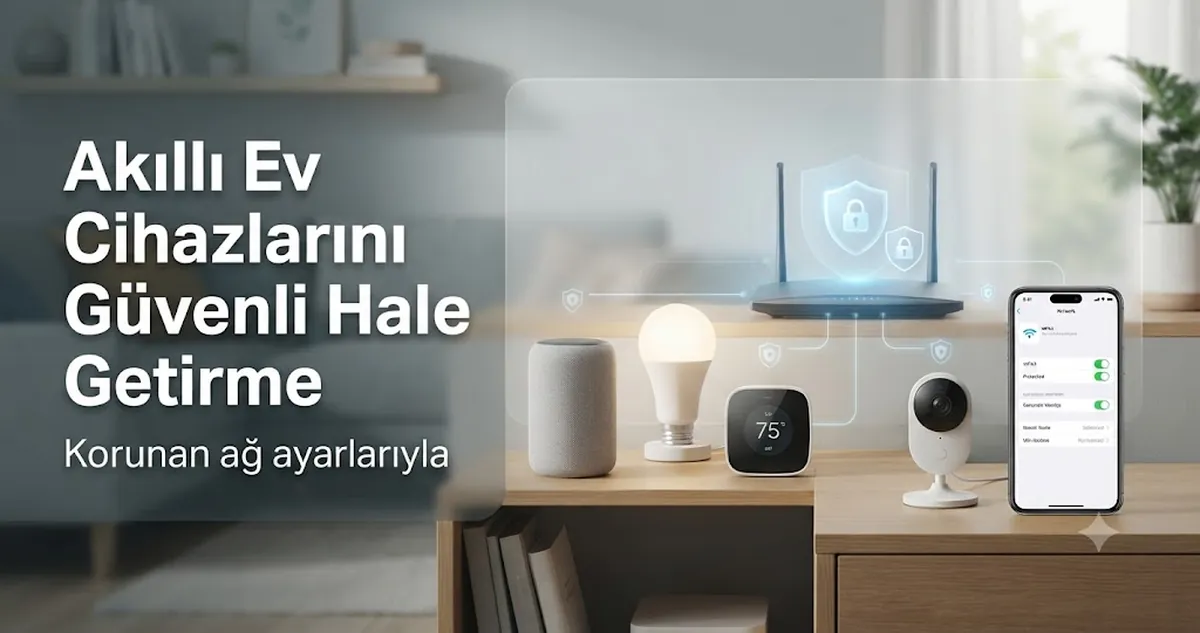 Korunan ağ ayarları üzerinden bağlı güvenli akıllı ev cihazları