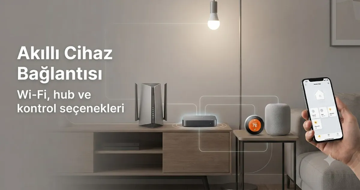 Ev kurulumunda akıllı ev hubı, Wi-Fi yönlendirici ve bağlı cihazlar