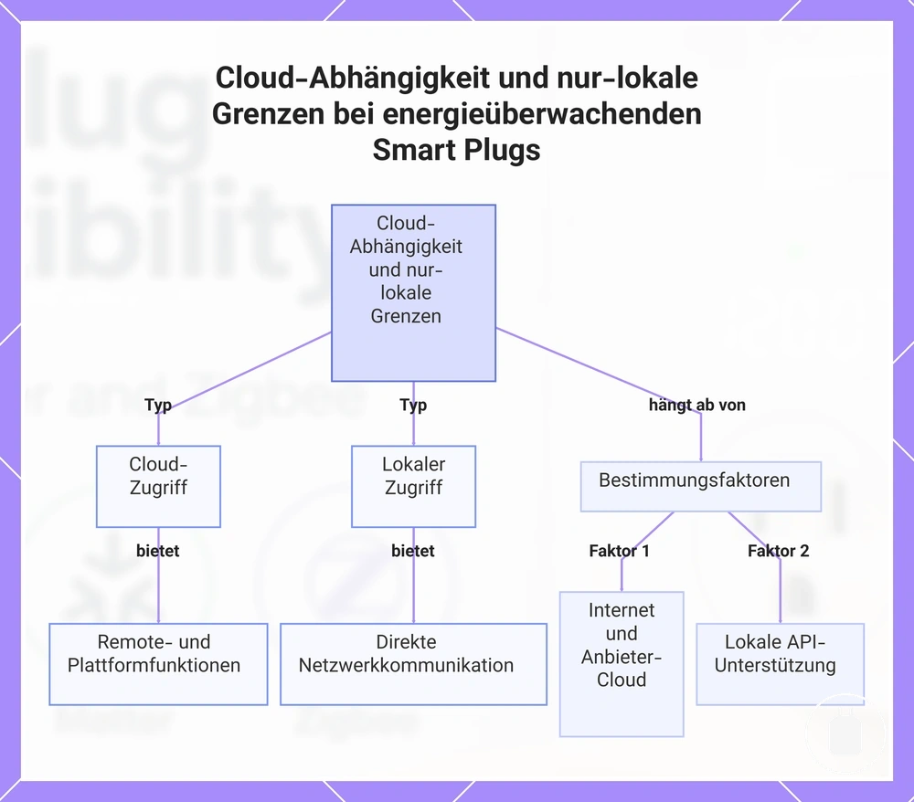 Cloud-Abhängigkeit und nur-lokale Grenzen bei energieüberwachenden Smart Plugs