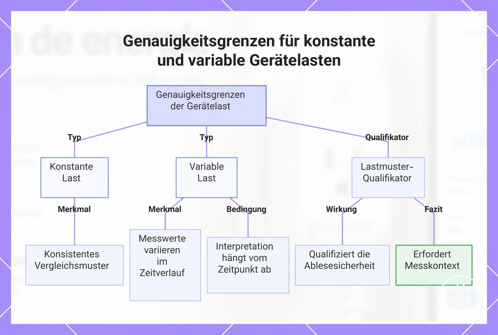 Genauigkeitsgrenzen für konstante und variable Gerätelasten