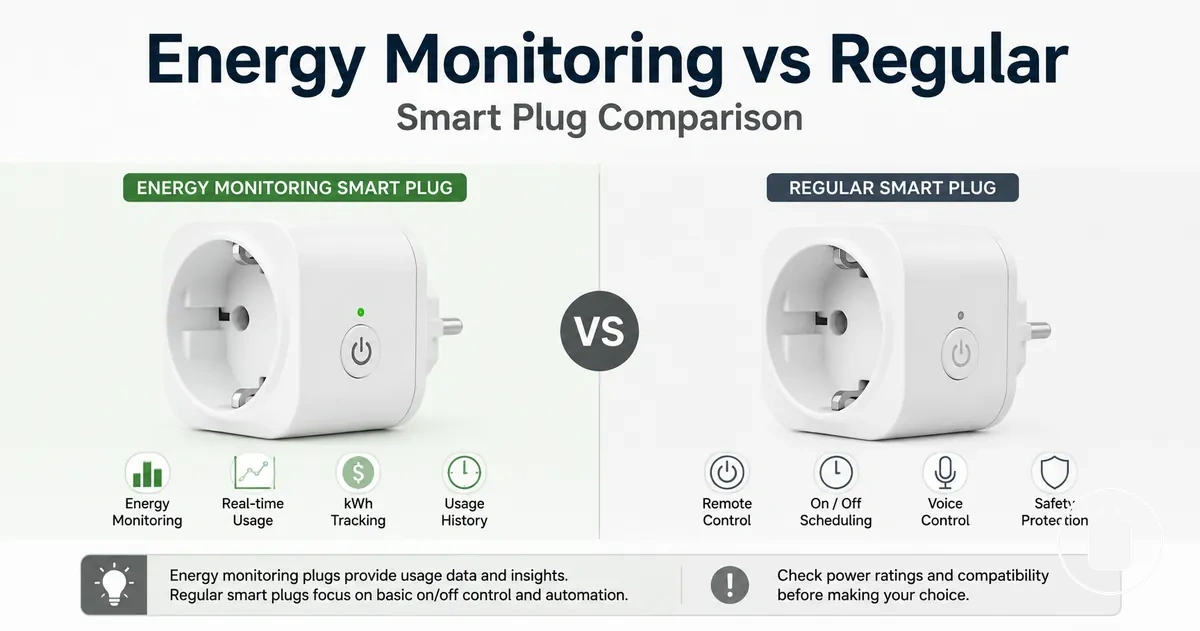 Energy monitoring smart plug tracking electricity use from a household appliance