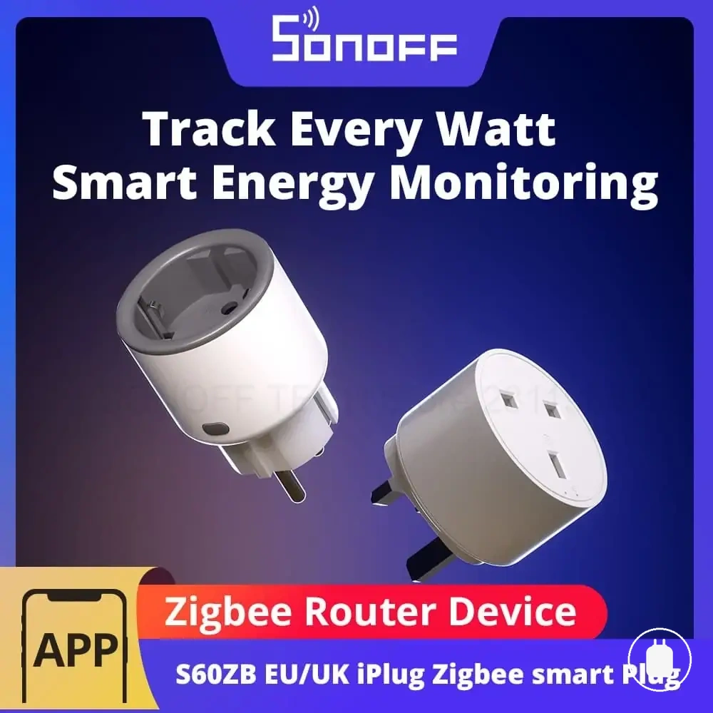 Zigbee smart plug with energy monitoring and overload protection