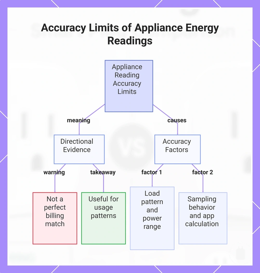 Accuracy Limits of Appliance Energy Readings