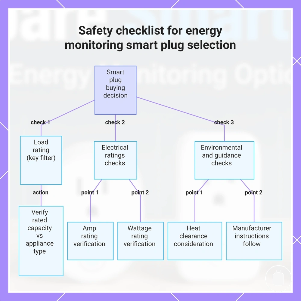 Safety checklist for energy monitoring smart plug selection