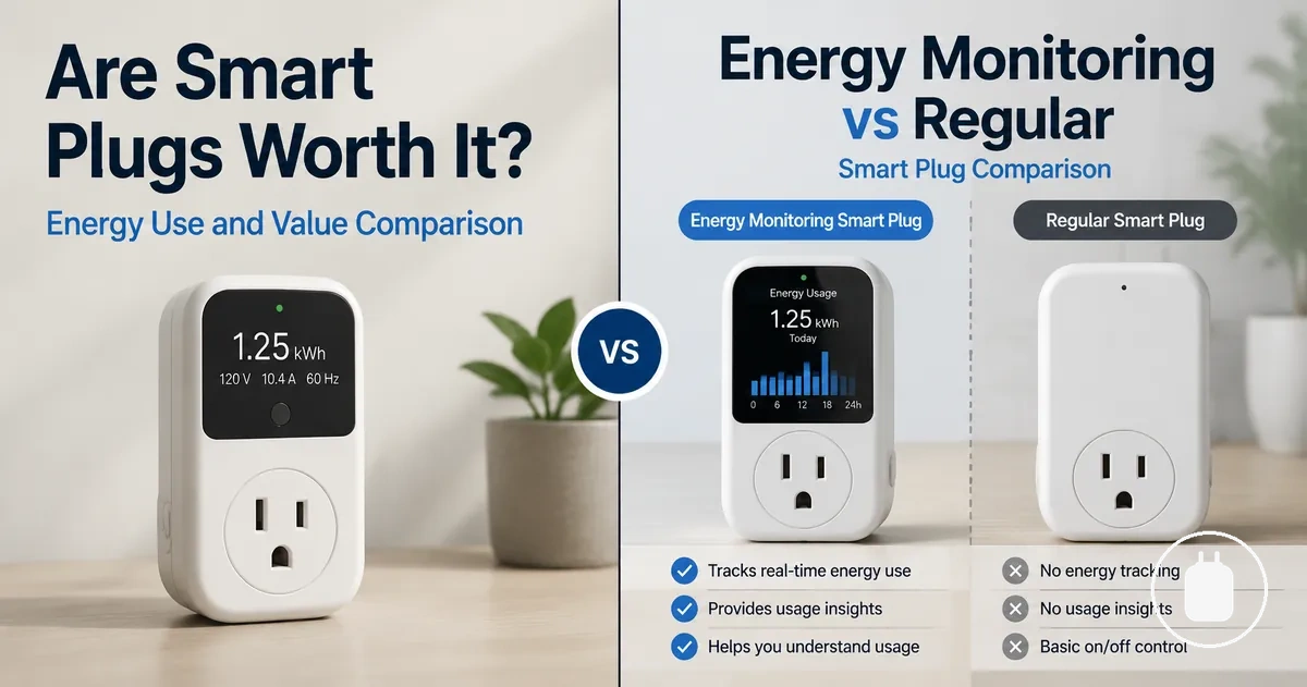 Energy monitoring smart plug being set up through a mobile app