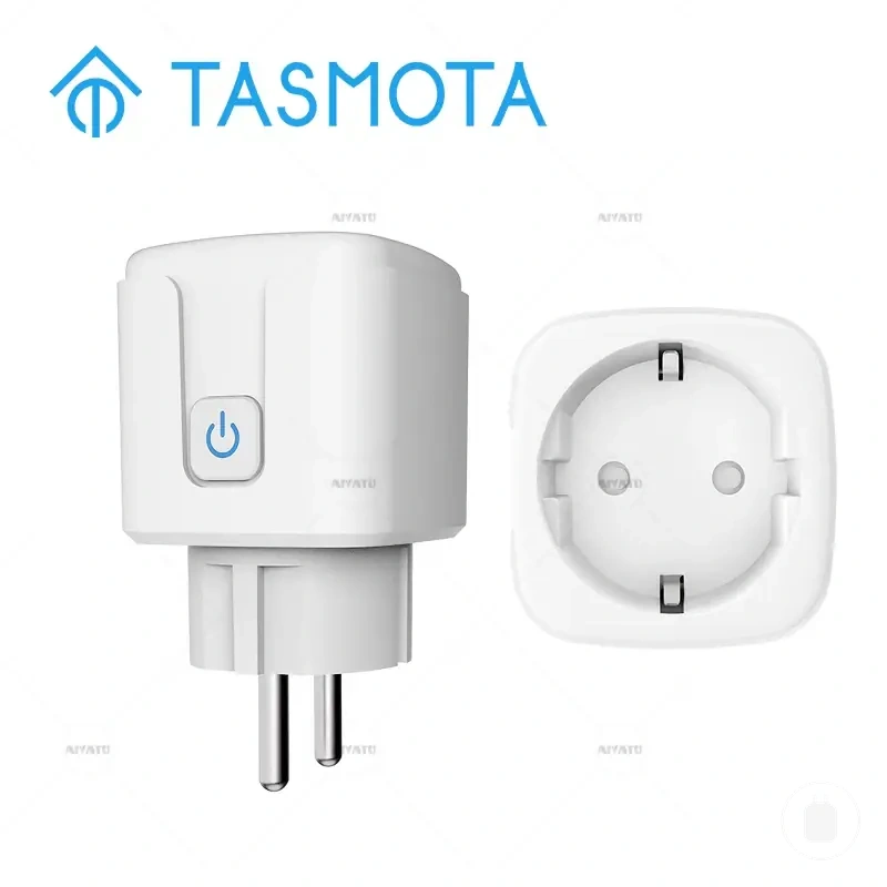 Plugue inteligente Tasmota WiFi com monitoramento de consumo elétrico