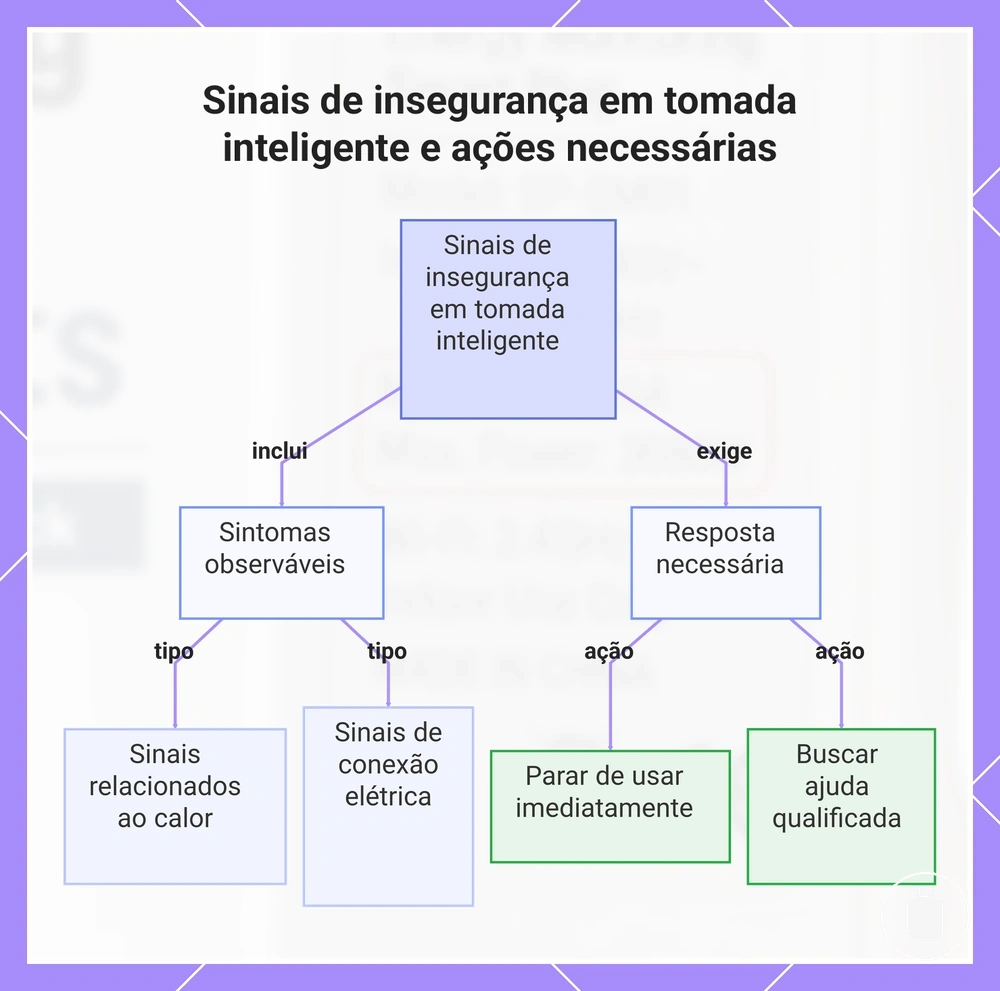 Sinais de insegurança em tomada inteligente e ações necessárias