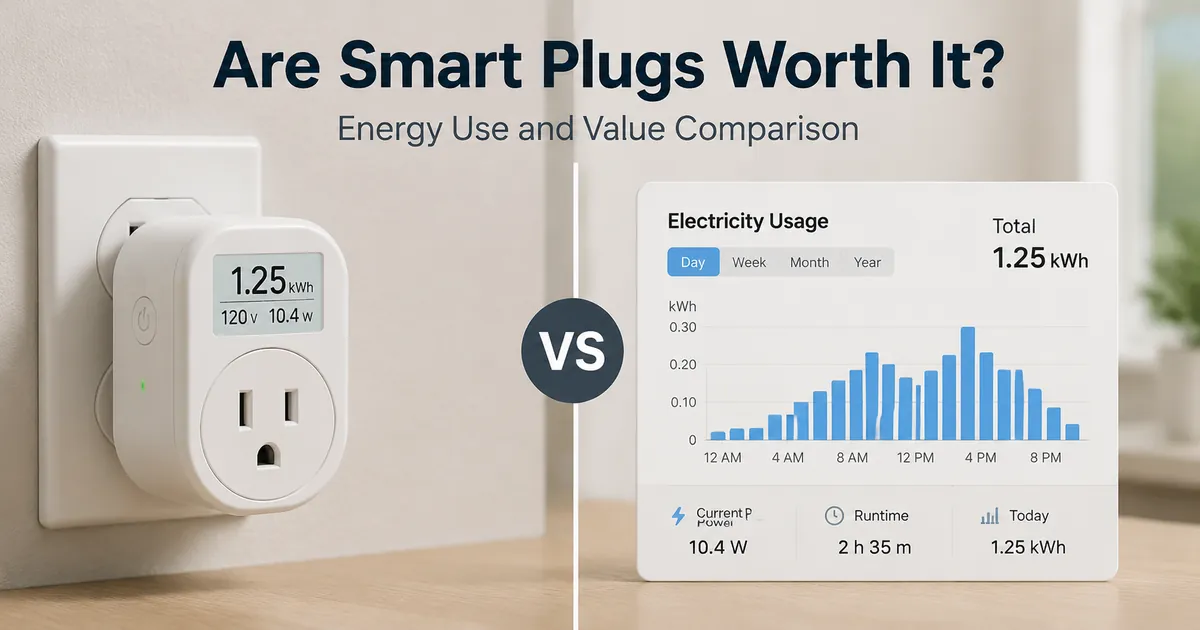 Plugue inteligente com monitoramento de energia sendo configurado por um aplicativo móvel