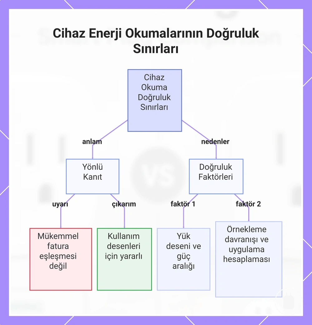 Cihaz Enerji Okumalarının Doğruluk Sınırları