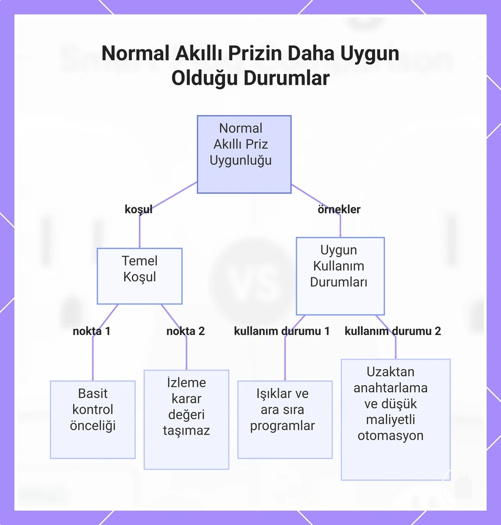 Normal Akıllı Prizin Daha Uygun Olduğu Durumlar